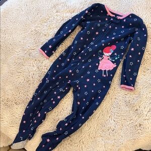 Carters Charming Navy and Pink Kids Footie Pajamas Stars Fairy Princess 3t Girls